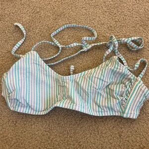 Striped bikini top